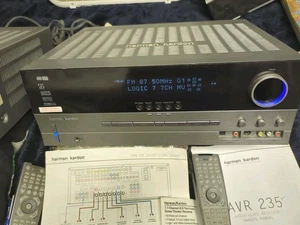 Harman Kardon AVR 235. 7.1 Ch. Surround Sd. 50W H Theater Receiver Bundle Remote - Picture 1 of 15