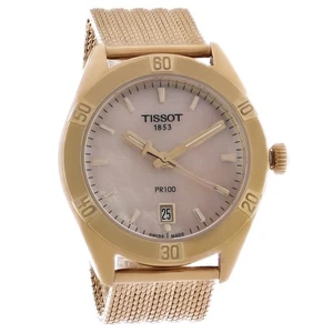Tissot PR100 Sport Chic roségoldfarbene Edelstahl Quarz Uhr T101.910.33.151.00 - Bild 1 von 3