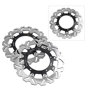Schwarze vordere Bremsscheiben für Yamaha XJ6 – ABS & YZF R6 & FZ6 FAZER S2 MT03 - Bild 1 von 6