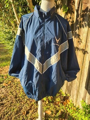 US Air Force Jacket Mens XL/L Reflective PT Windbreaker Made USA Military Coat - Image 1 of 4