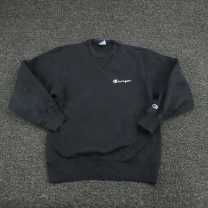 Vintage Champion Sweatshirt Herren Medium Schwarz Rundhals Pullover Made USA 90s - Bild 1 von 8