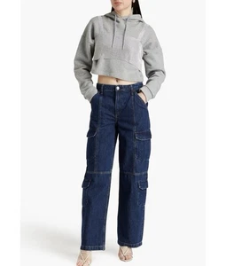 $325 RAG & BONE Cailyn Cargo Jeans Womens 27 Ari Blue 100% Cotton Utility - Picture 1 of 11