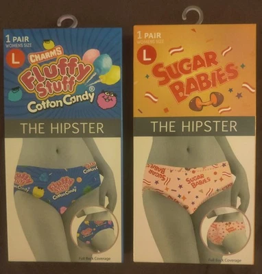 2 Pairs Women's "The Hipster" Size Large (30-32) Sugar Babies & Fluffy Stuff  - Image 1 of 3