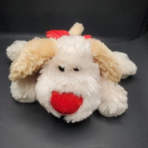 Best Made Toys Peluche Cucciolo Posa Cane Marrone Rosso Naso Cuori Fiocco Floppy 16" Love - Foto 1 di 6
