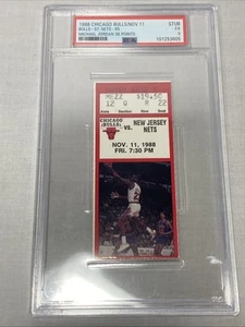 Boleto de los Chicago Bulls 1988 Michael Jordan 36 puntos Bulls-97 redes-85 PSA 5 - Imagen 1 de 4