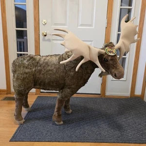 Melissa & Doug Giant Moose Lifelike Wired Plush Stuffed Animal JUMBO - Picture 1 of 14
