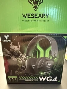 WESEARY WG4 Wireless Gaming Headset -PC, Mac, Switch, Mobile, 3D Stereo - Blue - Picture 1 of 4
