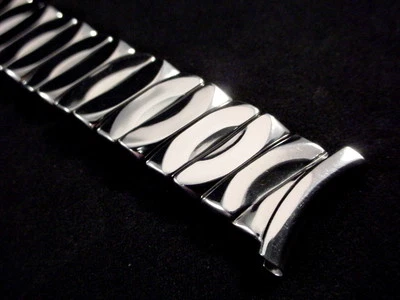 De colección Nuevo Antiguo Stock Llamativo ADMIRAL Correa de Reloj Acero Inoxidable 19mm 3/4 Pulgadas Foto 1 de 3