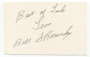 Bill Shoemaker Signed 4x6 Index Card Autographed Signature Racing Jockey - Picture 1 of 2