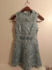 Light Blue Lace Dress Top Shop Size 10 Floral Design 