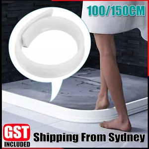 100-300CM Rubber Silicone Shower Barrier Water Stopper Bathroom Waterproof Strip - Picture 1 of 18