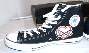 Shoes Converse All Star Custom "I Finally Found You"Black High Unisex Sz M12 L14 - Picture 1 of 21