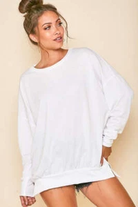 Women's Oversized Lightweight Sweatshirt - Picture 1 of 15