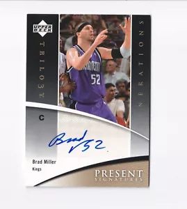 2006-07 Upper Deck Trilogy Generations Present Signatures Brad Miller Auto Kings - Imagen 1 de 2