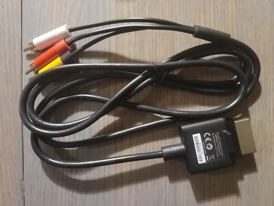 Official OEM Microsoft Xbox 360 AV Composite Audio/Video Cable RCA - Image 1 of 2