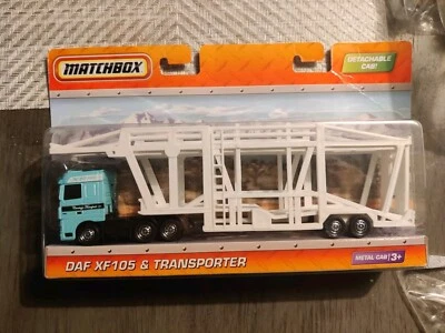 *RARE* Matchbox Convoy DAF XF105 & Transporter Carriage Transport Lt Blue Cab - Image 1 of 2