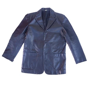 Chaqueta de cuero negro para hombre Banana Republic talla mediana - Imagen 1 de 4
