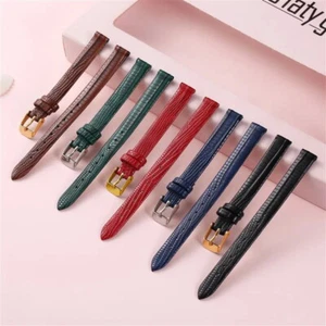 Cinturino orologio pelle serpente 8mm 10mm 12mm 14mm 16mm blu verde rosso nero - Imagen 1 de 20