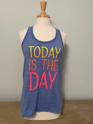 Camiseta sin mangas Danskin Now Racerback, azul, talla M, mediana (8-10), usada en excelente estado Foto 1 de 4