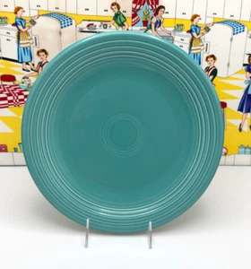 Fiesta Round Platter Chop Plate Turquoise Blue 12" - Picture 1 of 3