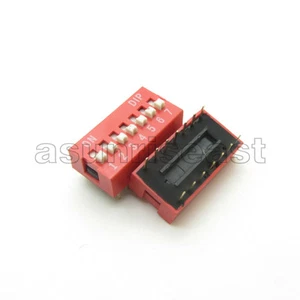 10 x Red 7 Bit 7P Position 2.54mm Pitch Toggle Switch PCB DIP Ping Dial Code - Bild 1 von 4