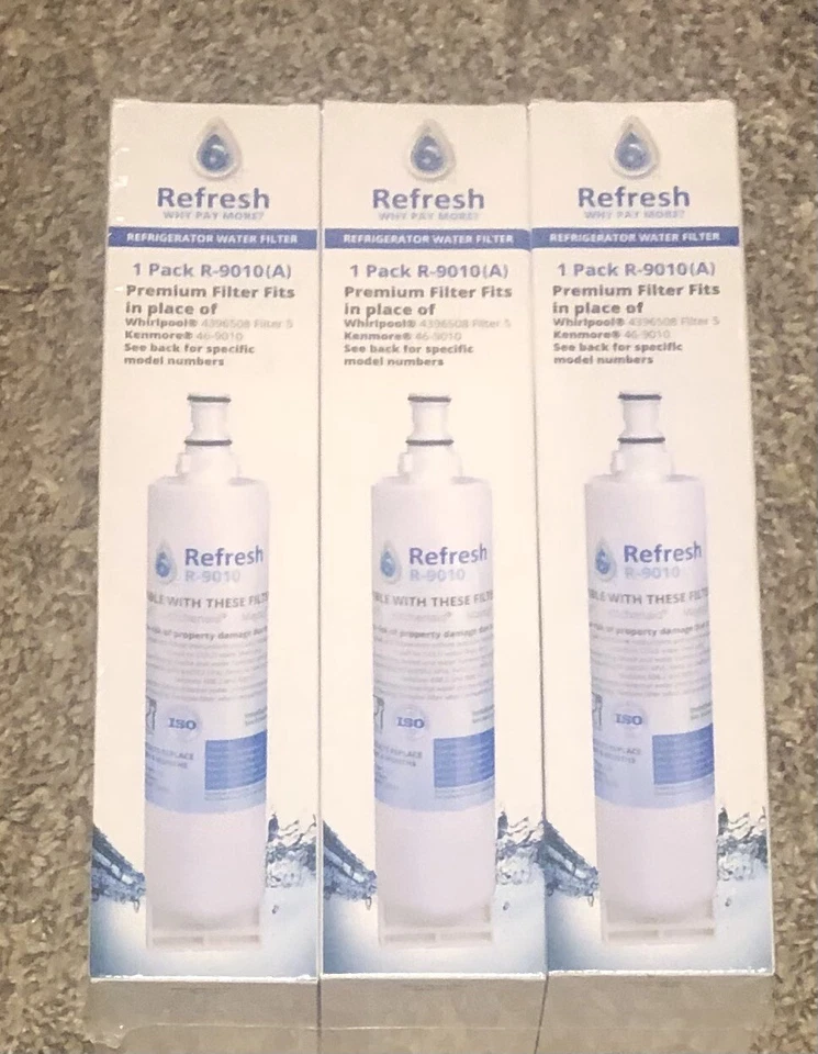 Refresh R-9010 Refrigerator Water Filter Replacement Whirlpool 4396508 (3 Pack) - Image 1 of 1