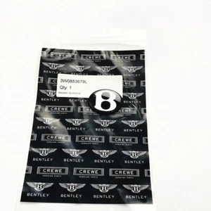 04-12 Bentley Continental Flying Spur Front Bumper Badge OEM 3W0853679L - Foto 1 di 3