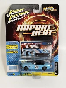 1963 MG MGB Blu Cielo Importazione Heat 1:64 Scala Johnny Lightning JLSF021 - Foto 1 di 4