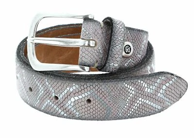 b.belt Sabia Ledergürtel  Rosa / Silber Metallic - Immagine 1 di 2