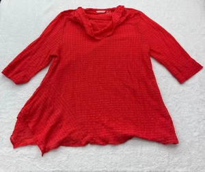 Soft Surroundings Shirt Womens 3X Pink Tunic Gauzy Textured Cottage Light - Picture 1 of 8