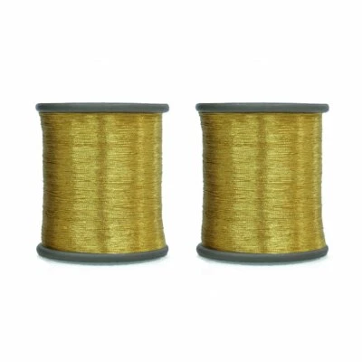 Metallic Zari Thread for Embroidery, Sewing and Jewelry Making Gold  0.1MM 2Pcs - Image 1 of 4