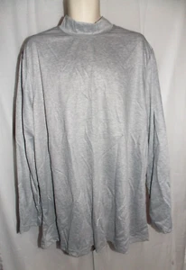 Men's Apt. 9 Premier Flex Gray Long Sleeve Mock Turtleneck Shirt Size 2XB 2XL - Picture 1 of 3