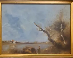 Signed Donata Mayford After Corot Landscape Oil Painting On Board - Picture 1 of 8