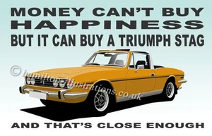 Imán nevera Triumph Stag Art ilustración novedad topacio naranja - Imagen 1 de 1
