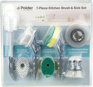 Polder 7-Piece Kitchen Brush & Sink Set - Picture 1 of 2