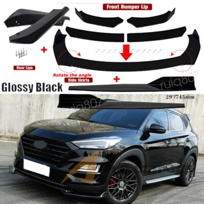 Front Bumper Lip Gloss Splitter Diffuser Body Kit For Hyundai Tucson 2005-2022 Foto 1 de 4