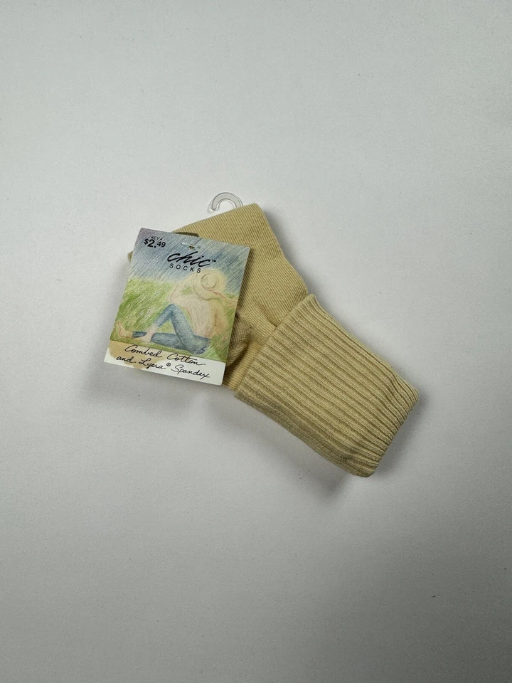 NUEVO Calcetines Chic Vintage Para Mujer Talla 9-11 De Colección Nuevos Hechos en EE. UU. Mezcla de Algodón Peinado Foto 1 de 3