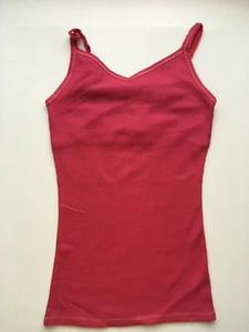 Cami nuova con etichette Limited Too Solid Hot Pink Glitter con cinghie regolabili e reggiseno integrato 10 - Foto 1 di 2