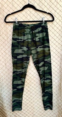 Leggings femininas com estampa de camuflagem verde tamanho único - Imagem 1 de 2
