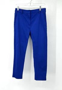 MAX MARA pants slim ankle mid rise cotton stretch chino casual blue 6 - Picture 1 of 8