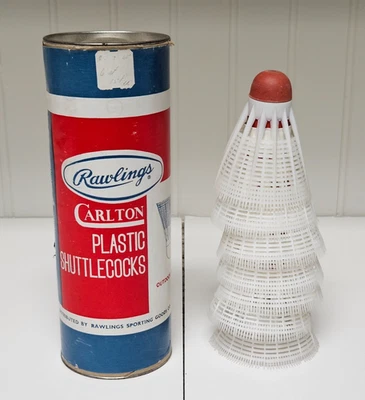 Volantes de bádminton vintage Rawlings Carlton Birdies de plástico - Inglaterra Foto 1 de 4