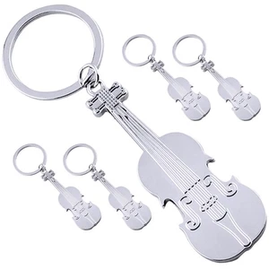 5 Piezas Llavero de Guitarra Niño Elegante Inspirado Mochila Llaveros Colgante - Imagen 1 de 12