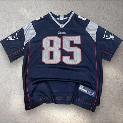 Camiseta deportiva sobre el campo de Chad Ochocinco New England Patriots 85 NFL Reebok talla XL Foto 1 de 4