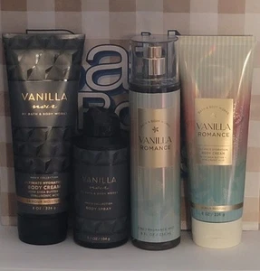 Bath & Body Works VANILLA ROMANCE (Her) & VANILLA NOIR (His) Body Cream/Spray - Picture 1 of 1