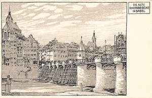 Schweiz - BASEL - Die Alte Rheinbrücke - Verlag Maria Laroche - Pro Juvente - Picture 1 of 2