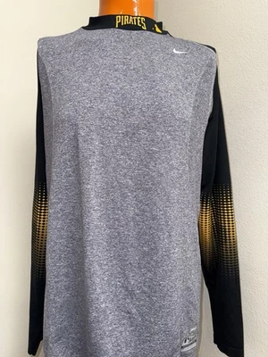 Nike Team MLB Pittsburgh Pirates DriFit Thermal Long Sleeve Shirt 2XL Authentic - Image 1 of 4