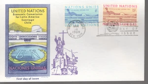 1969 UN FDC - Scott # 194-95 - Overseas Mailer Addition to Jackson Cachet - Bild 1 von 1