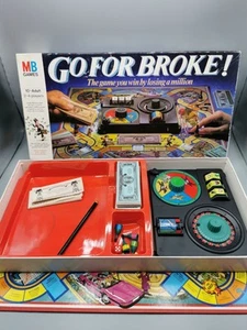 GO FOR BROKE Vintage 1985 Board Game By MB Games Complete - Picture 1 of 8