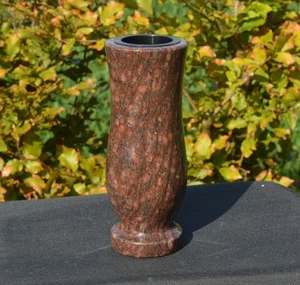 Vase aus Granit Ruby-Star Grabvase Blumenvase - Bild 1 von 2