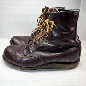 VTG Red Wing 708 Men’s 9.5 E2 Brown Leather Work Boots Made In USA **Restore** - Picture 1 of 15